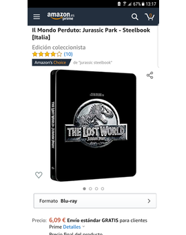 Oferta: El Mundo Perdido (Jurassic Park) steelbook coleccionista Italiano con Castellano por 6,09 €