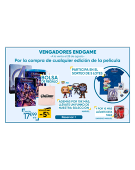Vengadores Endgame. Promoción Fnac