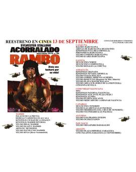 Listado cines reestreno Rambo Acorralado