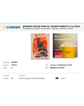 Sordo: Mi Crítica y mi Entrada [Sin Spoilers]. Nota 1.56986644/10. ¡Hemos sido engañados!