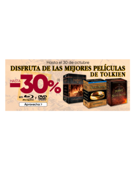 -30% en películas de la Tierra Media en Fnac hasta el 30 Octubre