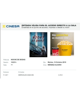 Noche de Bodas: Mi Crítica y mi Entrada [Sin Spoilers]. Nota 8/10. Boda Sangrienta