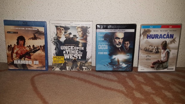 Rambo 3, Hasta que Llego su Hora, La Caza del Octubre Rojo y Huracan: Mis Compras 22-10-2019