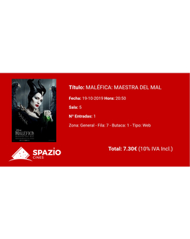 Maléfica Maestra del Mal: Mi Crítica y mi Entrada [Sin Spoilers]. Nota 6/10. Entretenida sin más