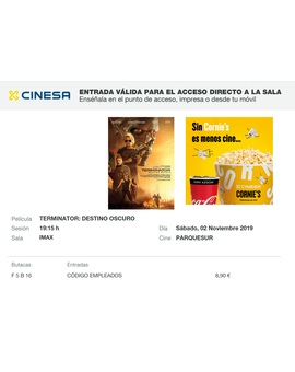 Terminator Destino Oscuro: Mi Opinión y mi Entrada del Segundo Visionado (SPOILERS A SACO)