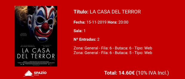 La Casa del Terror: Mi Critica y mi Entrada [Sin Spoilers] Nota: 6.5/10. Interesante pero genérica.