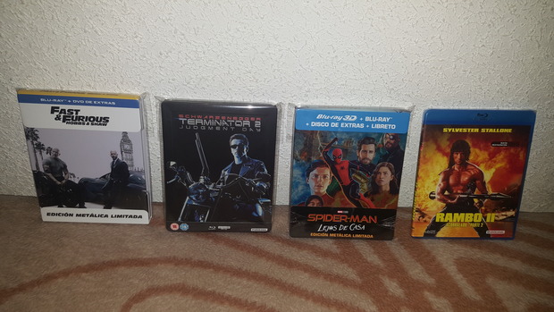 Hobbs & Shaw, Terminator 2, Spider-man Lejos de Casa y Rambo 2: Mis Compras 29-11-2019