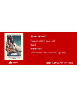 Midway: Mi Critica y mi Entrada [Sin Spoilers]. Nota 6/10. Visualmente espectacular.