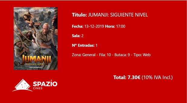 Jumanji Siguiente Nivel: Mi Critica y mi Entrada. [Sin Spoilers]. Nota: 8/10. DIvertido nivel 
