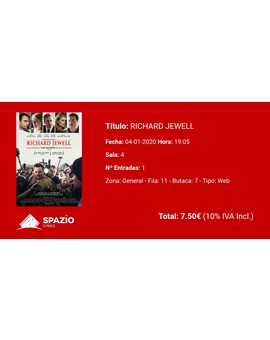 Richard Jewell: Mi Critica y mi Entrada [Sin Spoilers]. Nota 8/10. Eastwood sigue en buena forma