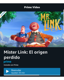 Mr Link El Origen Perdido ya disponible en Prime Video. A falta de edición Blu ray...