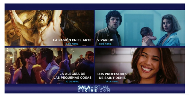 El cine abre hoy una Sala Virtual para ver en casa películas de estreno