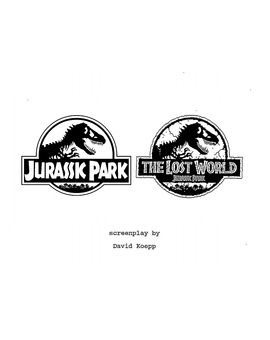 Guiones originales de Jurassic Park y El Mundo Perdido con anotaciones del guionista David Koepp