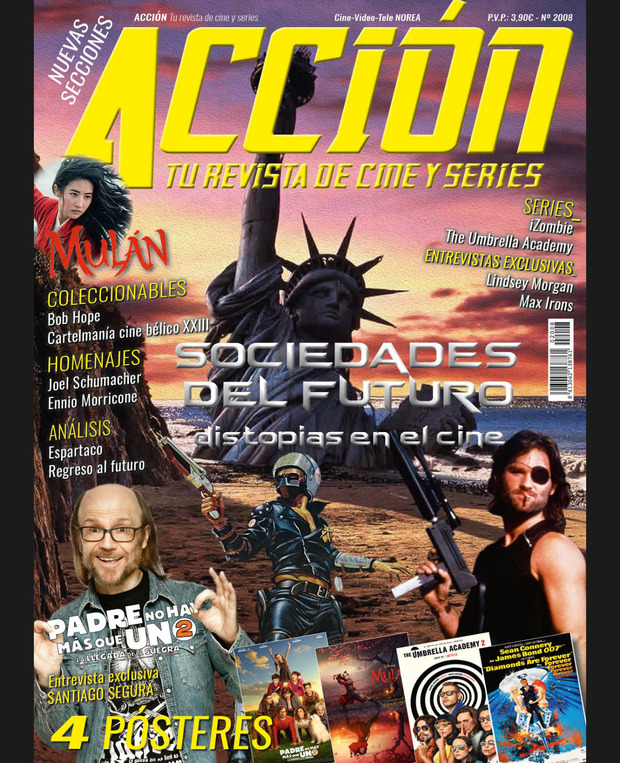 Acción Cine. Portada y posters Agosto 2020
