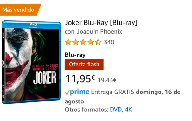 Joker. Oferta flash en Amazon