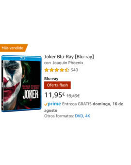 Joker. Oferta flash en Amazon