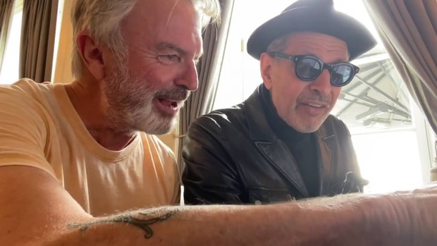 Primeras imágenes de Sam Neill y Jeff Goldblum juntos en el set de rodaje de Jurassic World Dominion