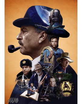 Ilustración de Sam Neill realizada por David Ribet