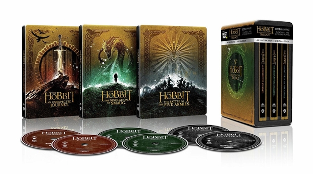 Diseño de los Steelbooks de El Hobbit en 4K UHD