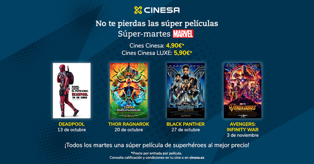 Ciclo Super martes Marvel en Cinesa