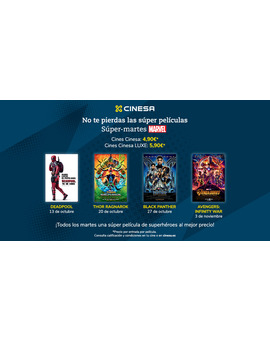 Ciclo Super martes Marvel en Cinesa