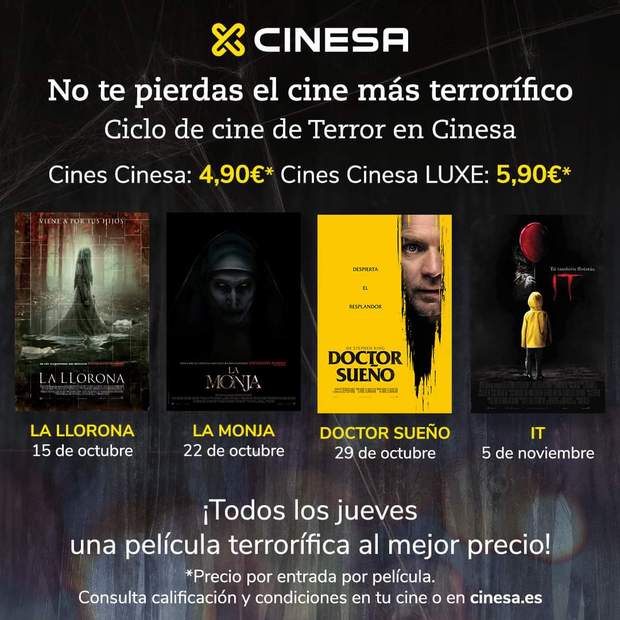 Ciclo de cine de terror en Cinesa