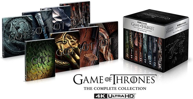 Juego de Tronos. 4K UHD. Diseño de los steelbooks