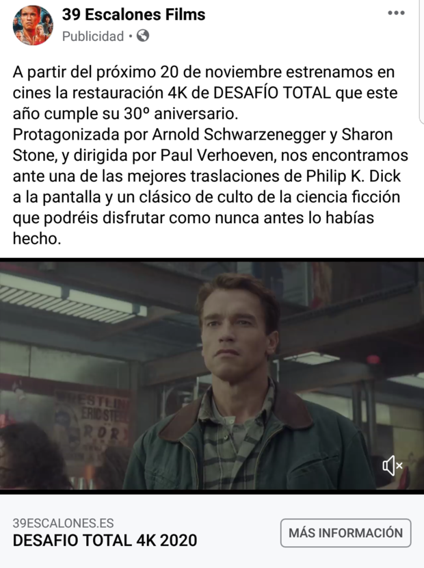 Desafío Total 4K: ¡Reestreno en cines el 20 de Noviembre de la restauración en 4K!