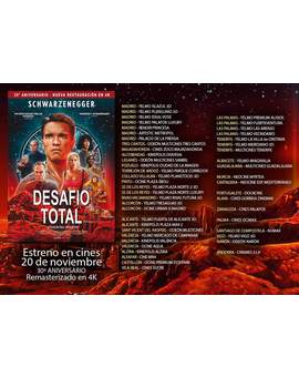 Desafío Total 4K. Listado de cines