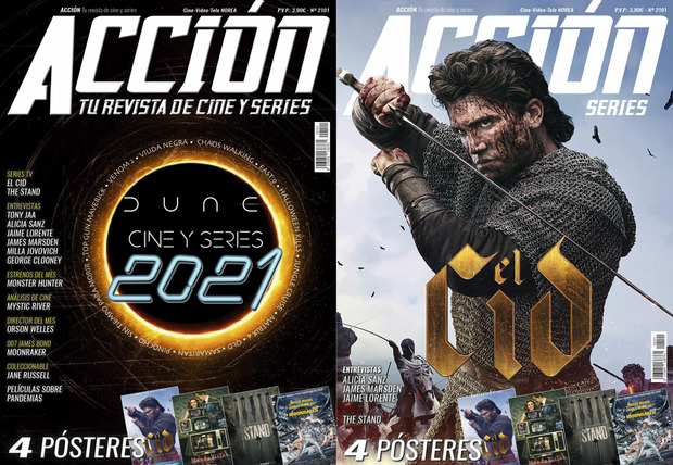 Acción Cine. Portada y posters Enero 2021