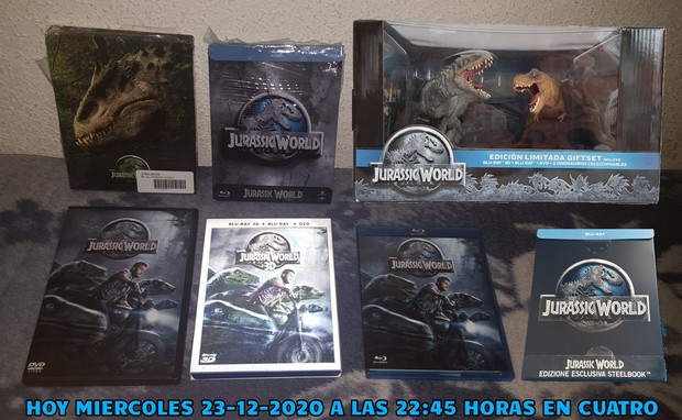 Mi colección de Jurassic World + ¿Qué nota le dais a esta peli? + Esta noche a las 22:45 en Cuatro.