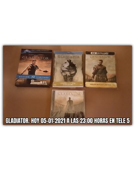 Mi colección de Gladiator + ¿Qué nota le dais a esta peli? + Hoy 05-01-21 a las 23:00 hora en Tele 5