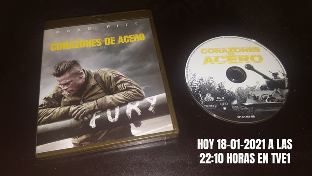 Fury Corazones de Acero + ¿Qué nota le dais a esta peli? + Hoy 18-01-2021 a las 22:10 horas en TVE1