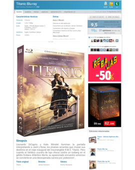 ¿Está edición de Titanic sigue trayendo la funda slipcover de cartón exterior?