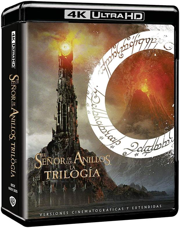 Diseño del pack sencillo Español de la trilogía de El Señor de los Anillos