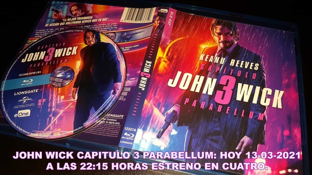 John Wick 3 Parabellum + ¿Qué nota le dais a esta película? + Hoy a las 22:15 h en Cuatro.