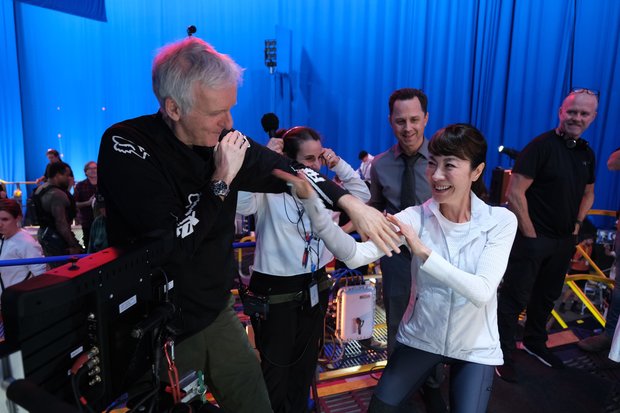 Foto de James Cameron en el set de rodaje de Avatar 2