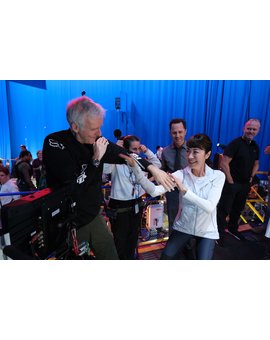 Foto de James Cameron en el set de rodaje de Avatar 2