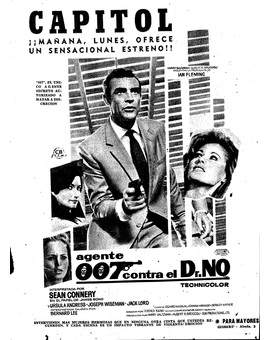 Anuncio en la prensa española del estreno de "Agente 007 contra el Dr. No". Periodico del año 1963