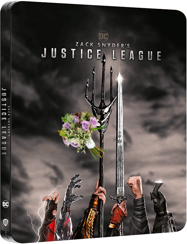 Diseño alternativo steelbook edición especial boda de La Liga de la Justicia.