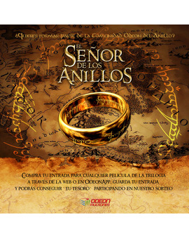 Sorteo en los cines Odeon por el reestreno de El Señor de los Anillos