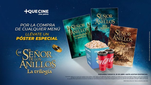 Posters de regalo en Yelmo Cines por el reestreno de El Señor de los Anillos