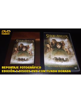 ESDLA La Comunidad del Anillo | Reportaje Fotográfico edición 2 discos DVD con funda dorada.