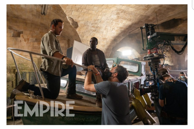 Nueva imagen del rodaje de Jurassic World Dominion. Con toque Español en el barco