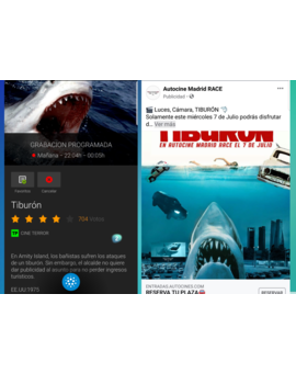 Tiburón + ¿Qué nota le dais a la peli? + El 05-07-2021 a las 22:00 horas en la 2 + Autocine Madrid.