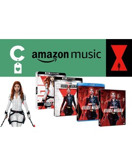 Compra ahora la película de 'Viuda Negra' y consigue 90 días de Amazon Music gratis