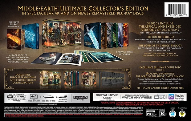 Preventa ya disponible en Amazon.com. Middle Earth 6-Film Ultimate Collector's Edition 