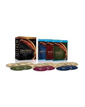 Diseño del pack en Blu-Ray remasterizado de El Señor de los Anillos.