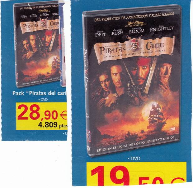 Eran otros tiempos... pero con paciencia se podía conseguir Piratas del Caribe en DVD...