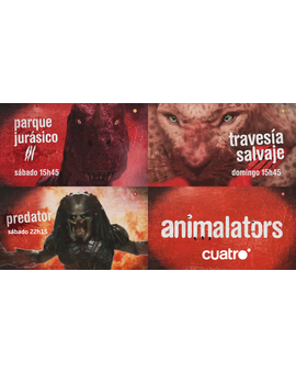 Ciclo Animalators en Cuatro de este fin de semana. (Incluye Travesía Salvaje no editara en Blu-Ray)